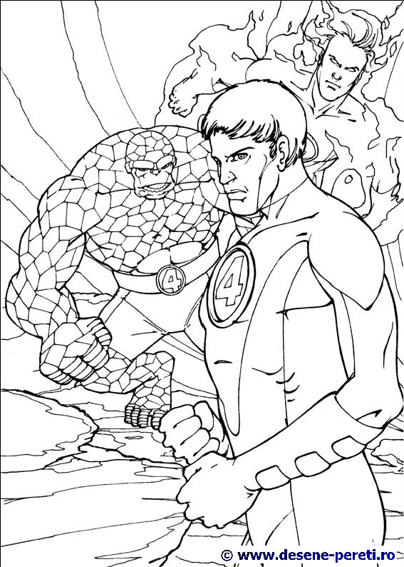 fantastic 4 desene colorat